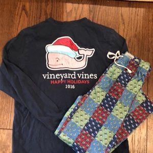 Boys Vineyard Vines Santa whale shirt